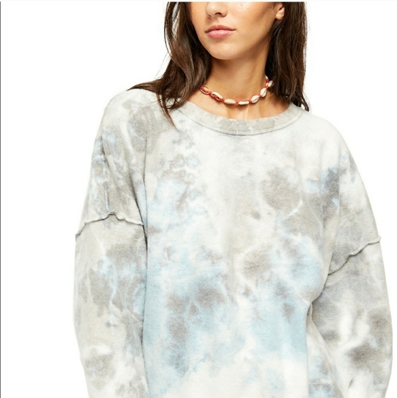 Free People Kelly Washed Lounge Set Blue Combo - Picture 3 of 7